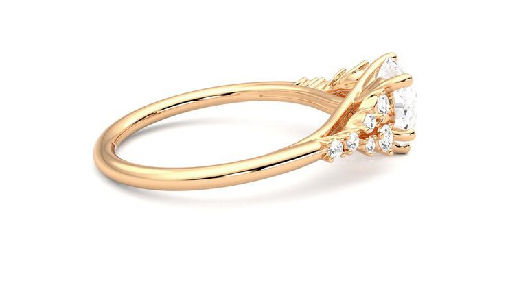 Taylor & Hart Marula Heart Engagement Ring 360 degree image 10