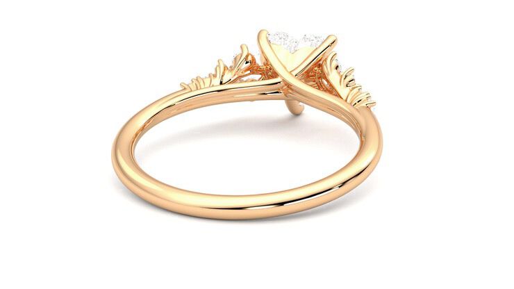 Taylor & Hart Marula Heart Engagement Ring 360 degree image 14