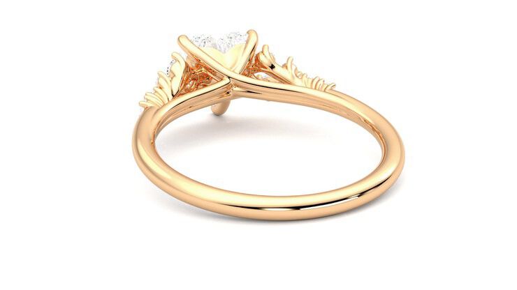 Taylor & Hart Marula Heart Engagement Ring 360 degree image 16