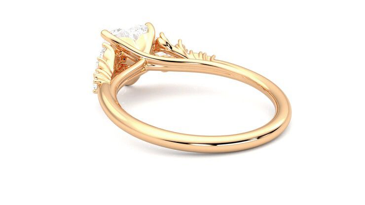 Taylor & Hart Marula Heart Engagement Ring 360 degree image 17
