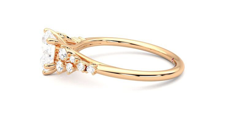 Taylor & Hart Marula Heart Engagement Ring 360 degree image 21