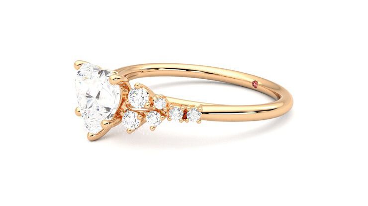 Taylor & Hart Marula Heart Engagement Ring 360 degree image 23