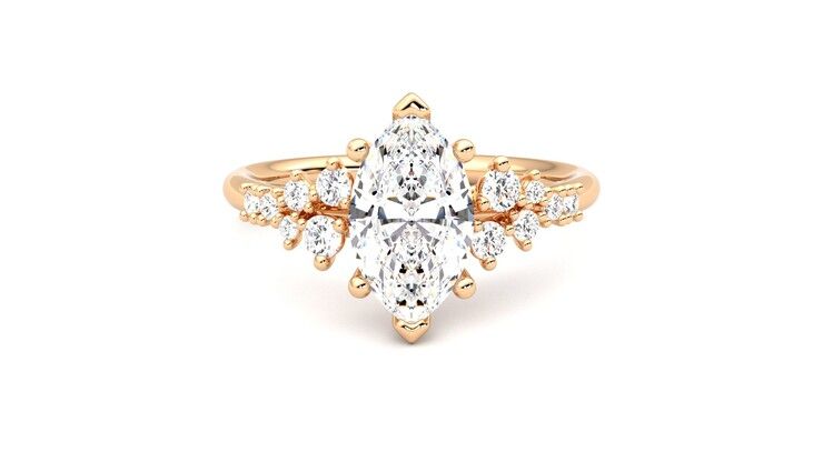 Taylor & Hart Marula Marquise Engagement Ring 360 degree image 0