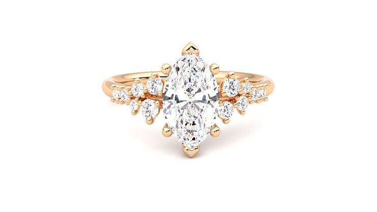 Taylor & Hart Marula Marquise Engagement Ring 360 degree image 1