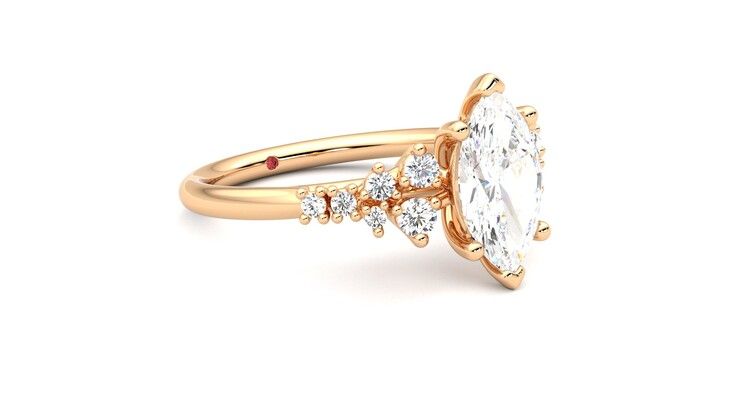Taylor & Hart Marula Marquise Engagement Ring 360 degree image 6