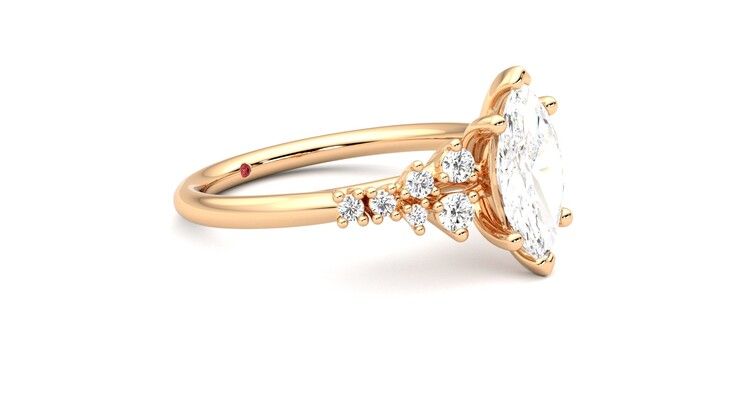 Taylor & Hart Marula Marquise Engagement Ring 360 degree image 7