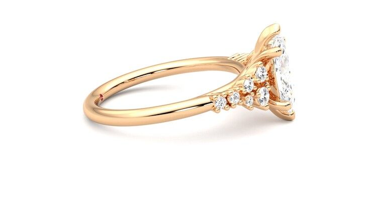Taylor & Hart Marula Marquise Engagement Ring 360 degree image 9
