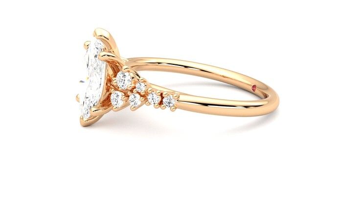 Taylor & Hart Marula Marquise Engagement Ring 360 degree image 22