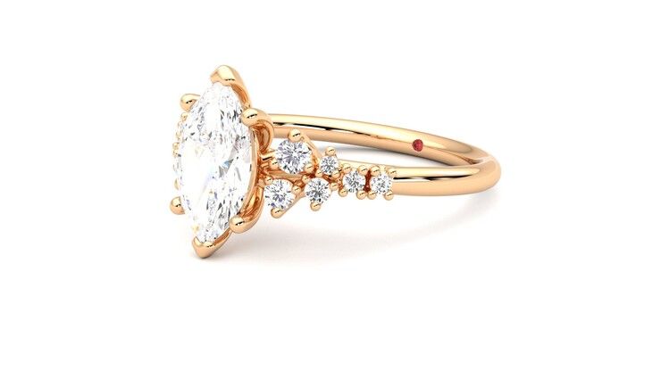 Taylor & Hart Marula Marquise Engagement Ring 360 degree image 24