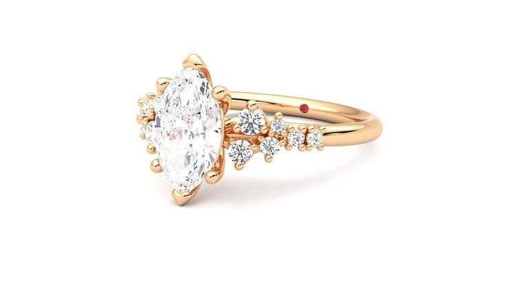 Taylor & Hart Marula Marquise Engagement Ring 360 degree image 25