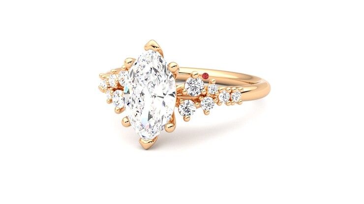 Taylor & Hart Marula Marquise Engagement Ring 360 degree image 26