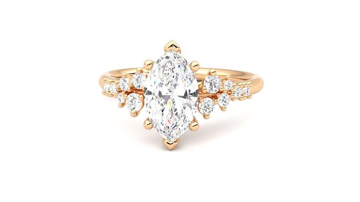 Taylor & Hart Marula Marquise Engagement Ring 360 degree image 28
