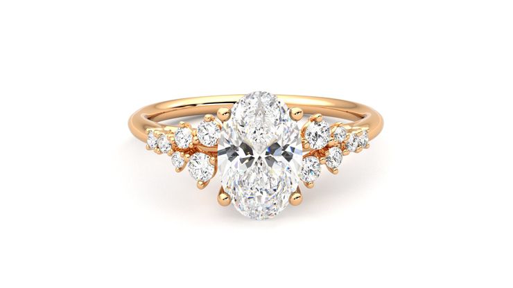 Taylor & Hart Marula Oval Engagement Ring 360 degree image 1
