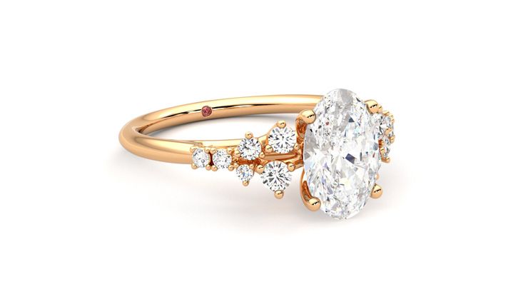 Taylor & Hart Marula Oval Engagement Ring 360 degree image 5