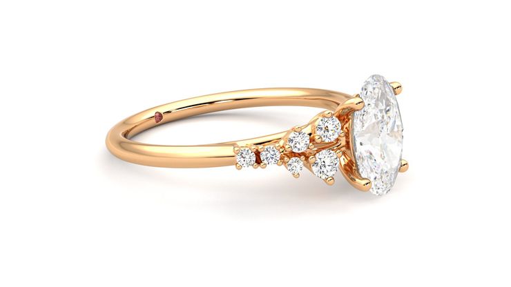 Taylor & Hart Marula Oval Engagement Ring 360 degree image 7