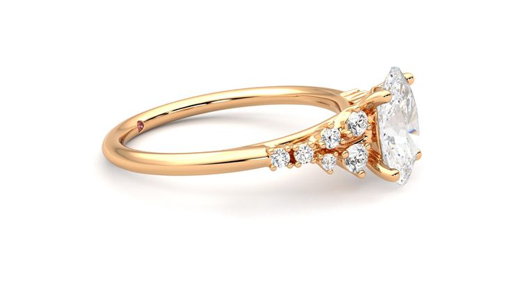 Taylor & Hart Marula Oval Engagement Ring 360 degree image 8