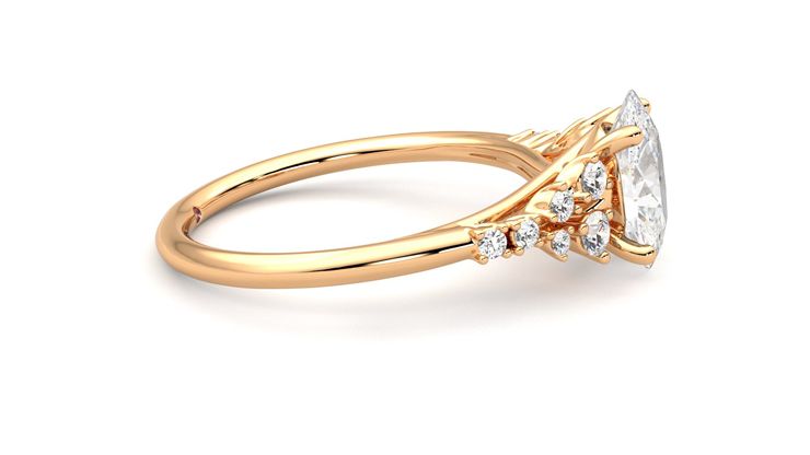 Taylor & Hart Marula Oval Engagement Ring 360 degree image 9