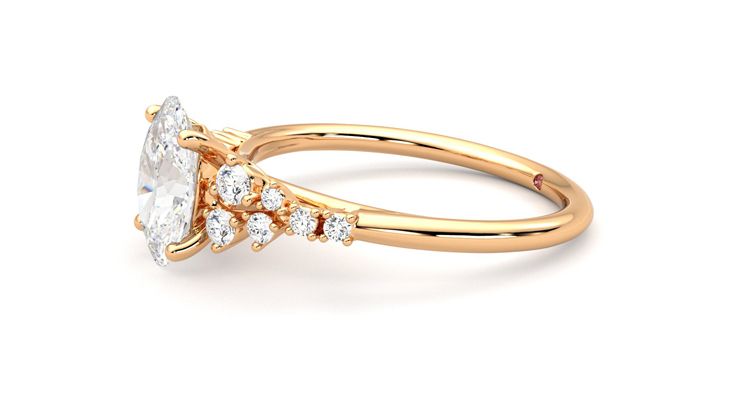 Taylor & Hart Marula Oval Engagement Ring 360 degree image 22