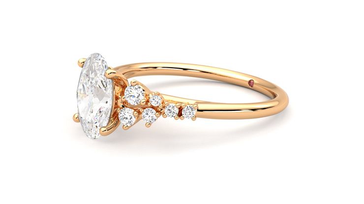 Taylor & Hart Marula Oval Engagement Ring 360 degree image 23