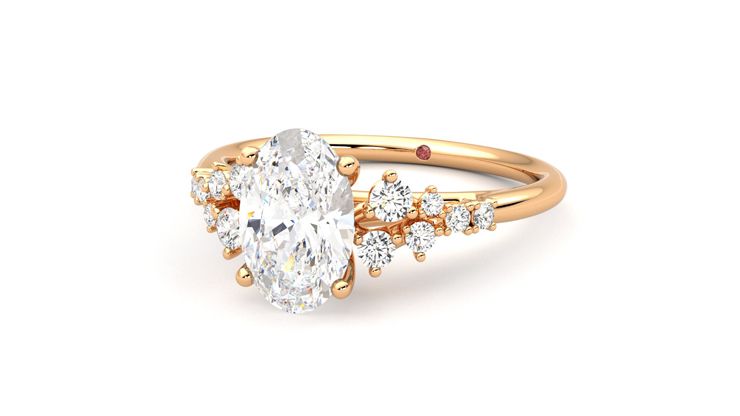 Taylor & Hart Marula Oval Engagement Ring 360 degree image 26