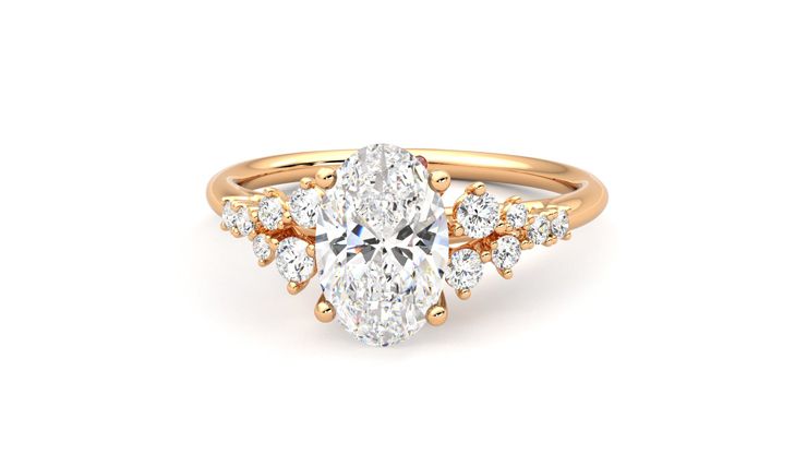Taylor & Hart Marula Oval Engagement Ring 360 degree image 28