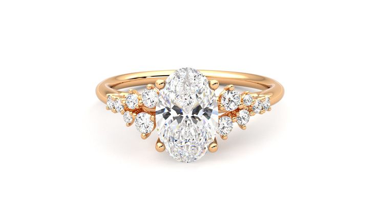 Taylor & Hart Marula Oval Engagement Ring 360 degree image 29