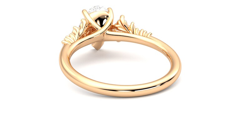 Taylor & Hart Marula Pear Engagement Ring 360 degree image 16