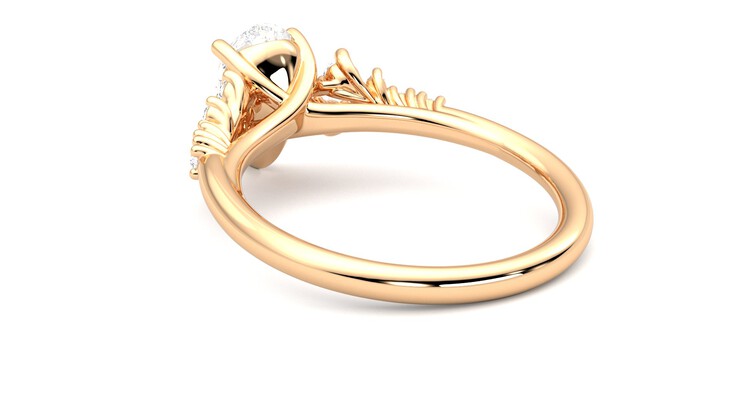 Taylor & Hart Marula Pear Engagement Ring 360 degree image 17