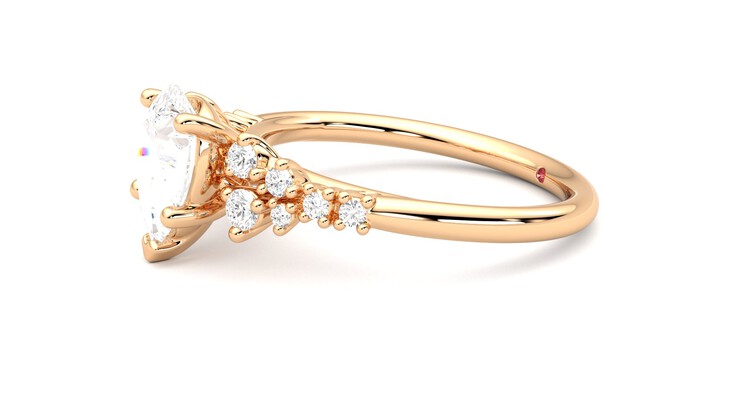 Taylor & Hart Marula Pear Engagement Ring 360 degree image 22