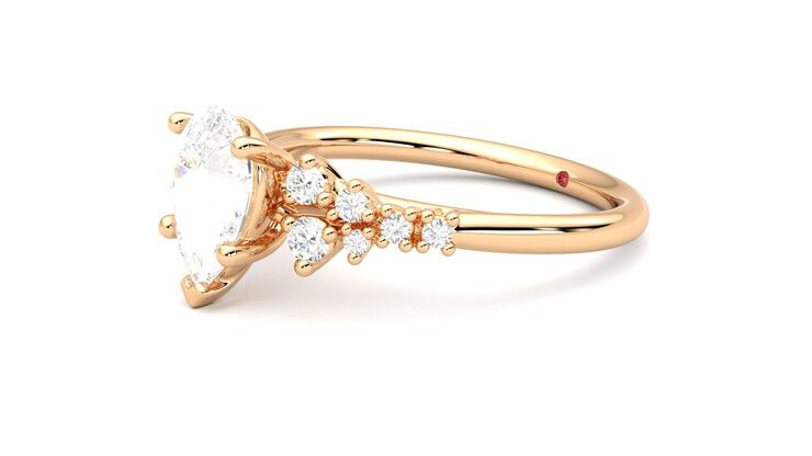 Taylor & Hart Marula Pear Engagement Ring 360 degree image 23