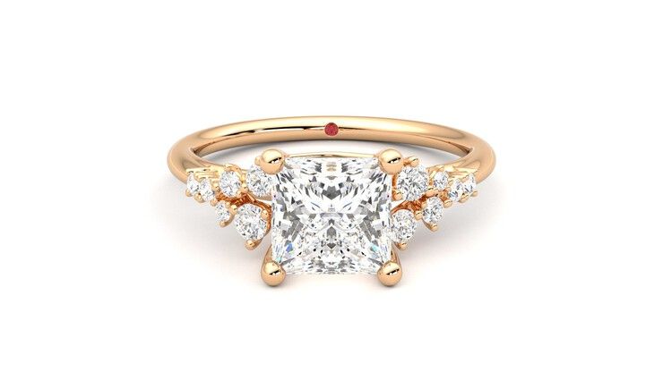 Taylor & Hart Marula Princess Engagement Ring 360 degree image 0