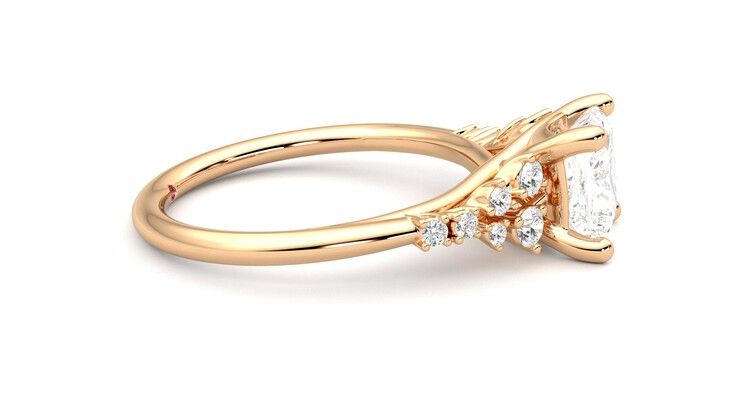 Taylor & Hart Marula Princess Engagement Ring 360 degree image 9