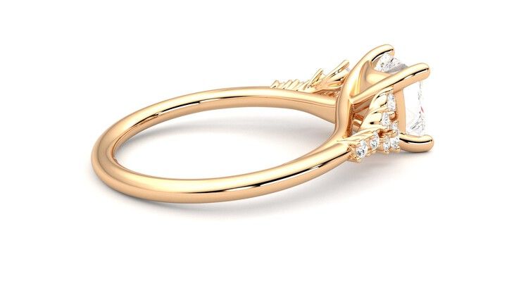 Taylor & Hart Marula Princess Engagement Ring 360 degree image 11