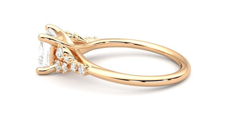 Taylor & Hart Marula Princess Engagement Ring 360 degree image 20