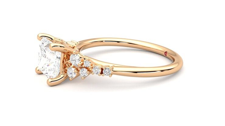 Taylor & Hart Marula Princess Engagement Ring 360 degree image 22