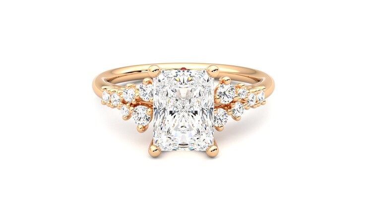 Taylor & Hart Marula Radiant Engagement Ring 360 degree image 0