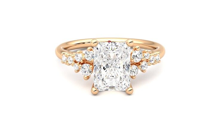Taylor & Hart Marula Radiant Engagement Ring 360 degree image 1