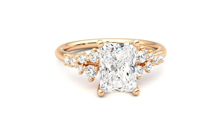 Taylor & Hart Marula Radiant Engagement Ring 360 degree image 2