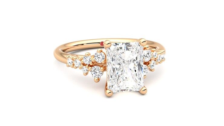 Taylor & Hart Marula Radiant Engagement Ring 360 degree image 3