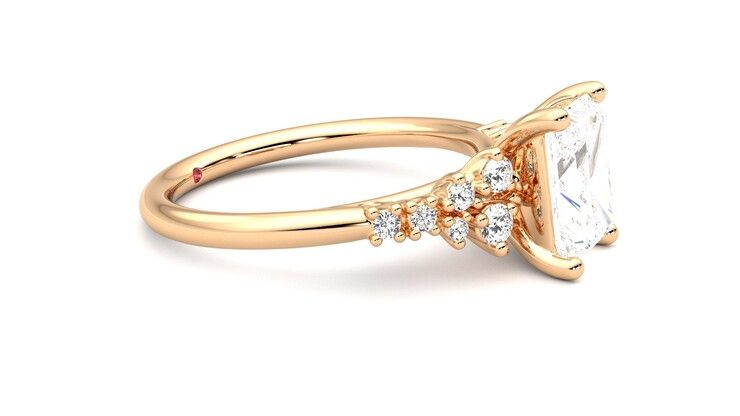 Taylor & Hart Marula Radiant Engagement Ring 360 degree image 8