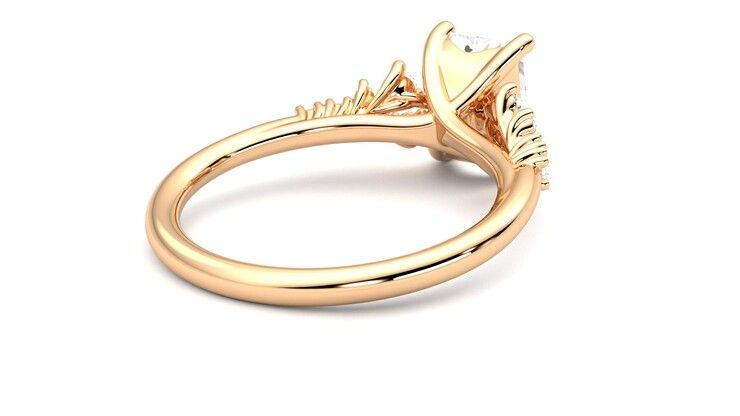 Taylor & Hart Marula Radiant Engagement Ring 360 degree image 13