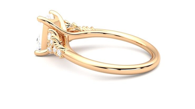 Taylor & Hart Marula Radiant Engagement Ring 360 degree image 19