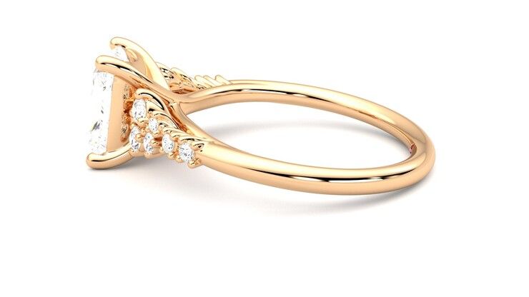 Taylor & Hart Marula Radiant Engagement Ring 360 degree image 20