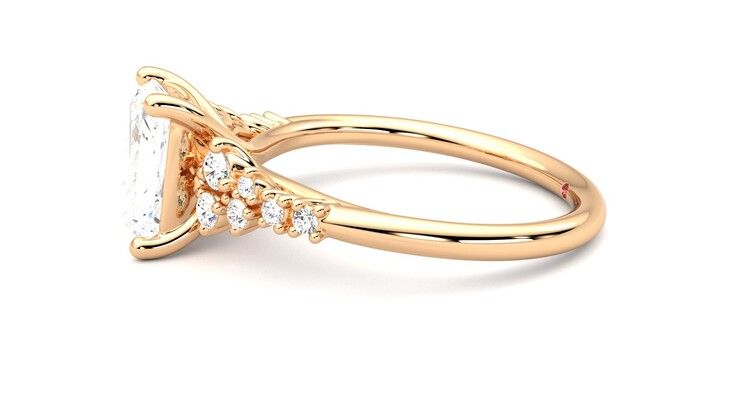 Taylor & Hart Marula Radiant Engagement Ring 360 degree image 21