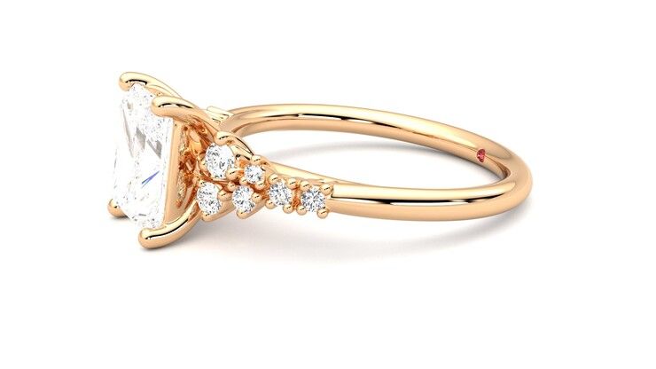 Taylor & Hart Marula Radiant Engagement Ring 360 degree image 22