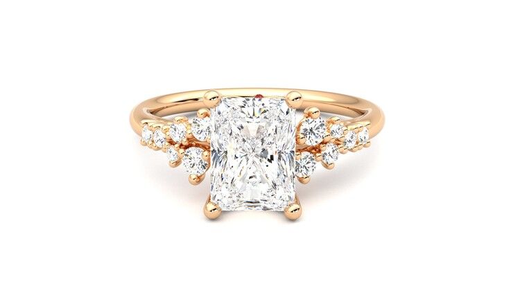 Taylor & Hart Marula Radiant Engagement Ring 360 degree image 29