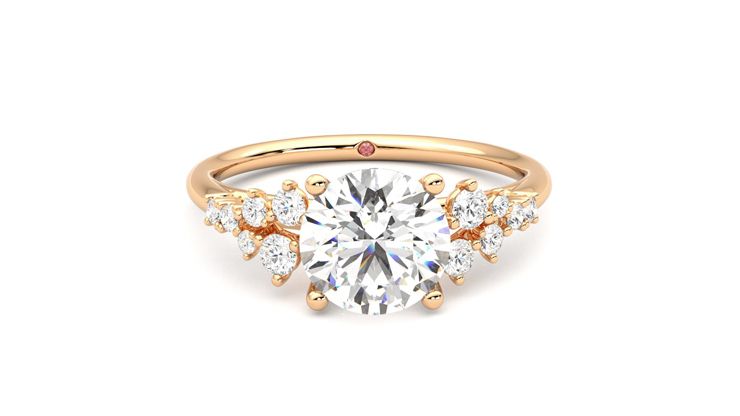Taylor & Hart Marula Round Engagement Ring 360 degree image 1