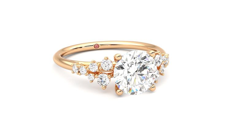 Taylor & Hart Marula Round Engagement Ring 360 degree image 4