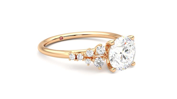 Taylor & Hart Marula Round Engagement Ring 360 degree image 6