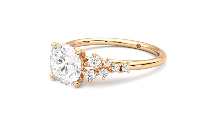 Taylor & Hart Marula Round Engagement Ring 360 degree image 24